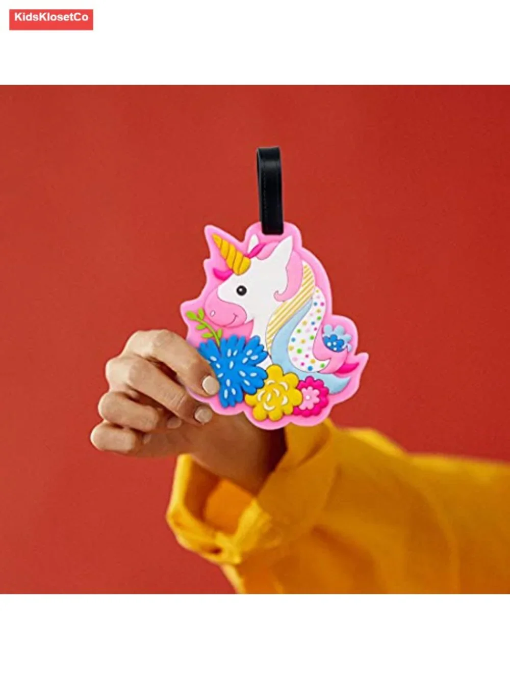 Unicorn Silicone Luggage Tag with ID Card for Travel, Luggage ID Tag for